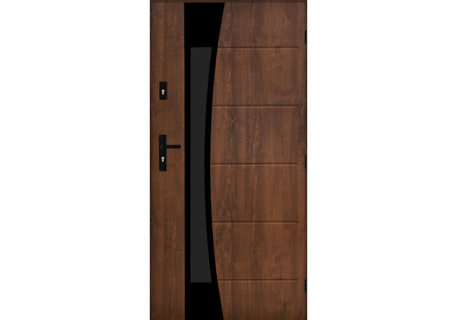 Zdjęcie: Drzwi zewnętrzne diuna orzech 90p kpl PANTOR