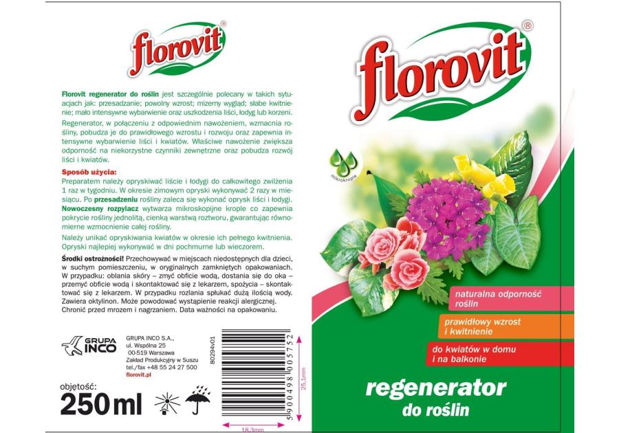 Zdjęcie: Regenerator do roślin 0,25 L FLOROVIT
