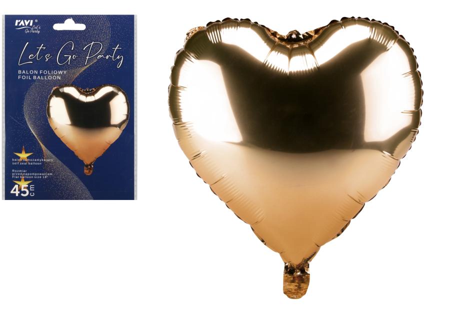 Zdjęcie: Balon foliowy Heart złoty RAVI