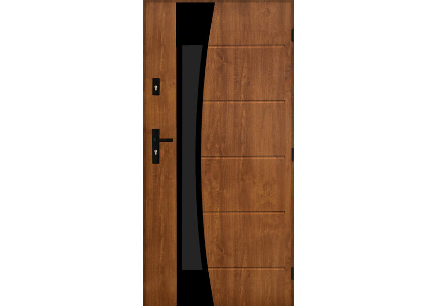 Zdjęcie: Drzwi zewnętrzne Diuna złoty dąb 90 cm prawe kpl PANTOR