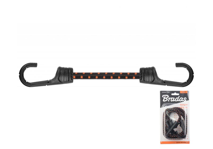 Zdjęcie: Guma elastyczna z hakiem metalowym pokrytym PVC Bungee Cord Hook 100 cm, 2 sztuki BRADAS