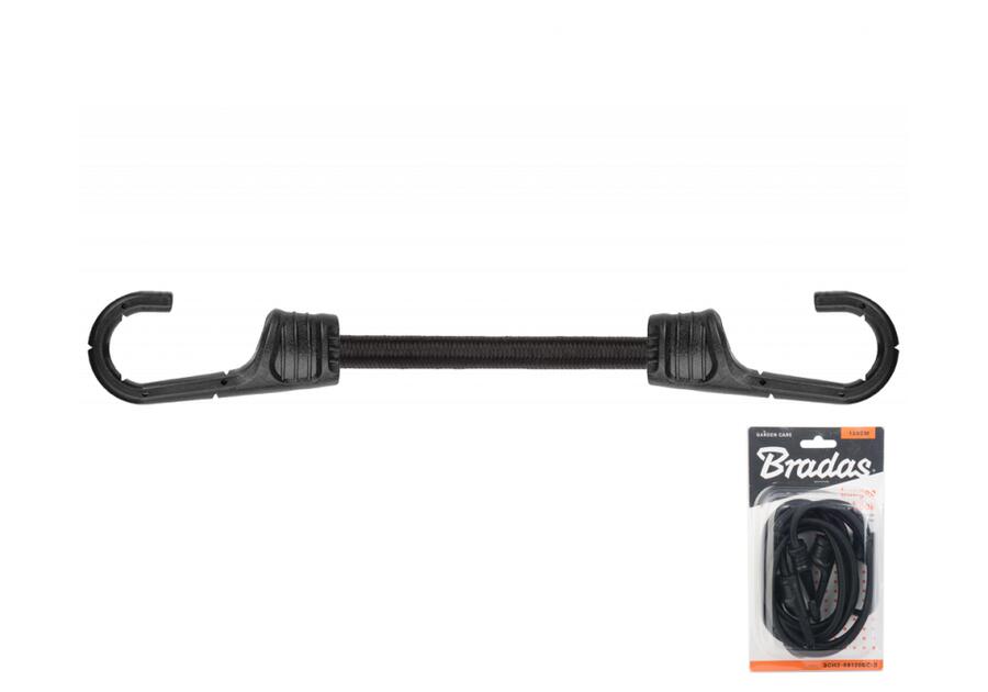 Zdjęcie: Guma elastyczna z hakiem metalowym pokrytym PVC Bungee Cord Hook 120 cm, 2 sztuki BRADAS