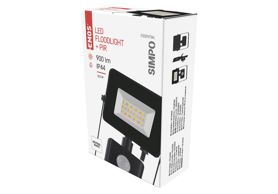 Zdjęcie: Naświetlacz LED Simpo 10,5 W PIR EMOS