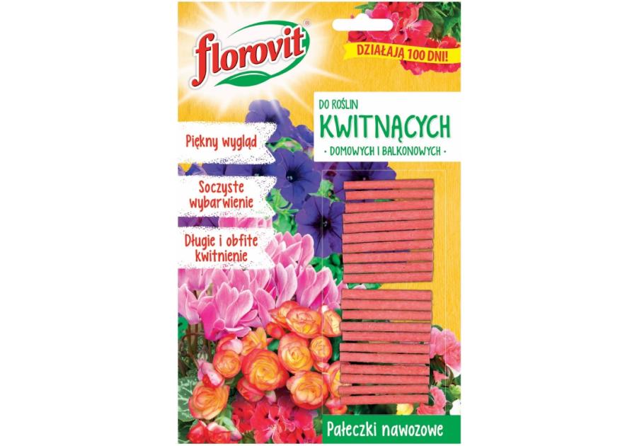 Zdjęcie: Pałeczki do roślin kwitnących domowych i balkonowych 0,02 kg FLOROVIT