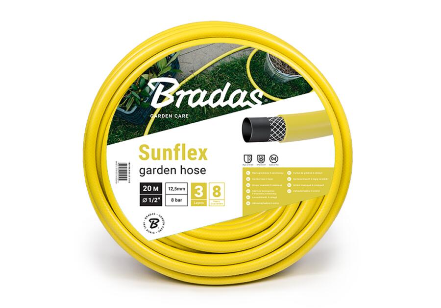 Zdjęcie: Wąż ogrodowy Sunflex 1/2" - 20 m BRADAS